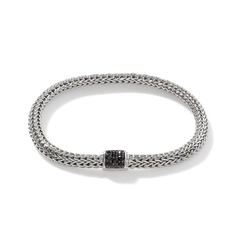 John Hardy Classic Chain Extra-Small Bracelet with Black Sapphire